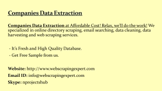 Companies Data Extraction