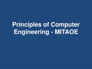 Principles of Computer Engineering