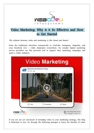 Video Marketing: Why is it So Effective and How to Get Started