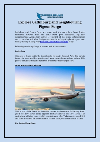 Explore Gatlinburg and neighbouring Pigeon Forge
