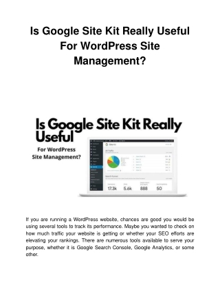 Is Google Site Kit Really Useful For WordPress Site Management?