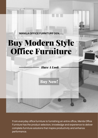 Buy Modern And Stylish Office Furniture