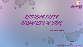 Birthday Party Organisers In Vizag