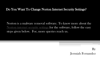 Do You Want To Change Norton Internet Security Settings?