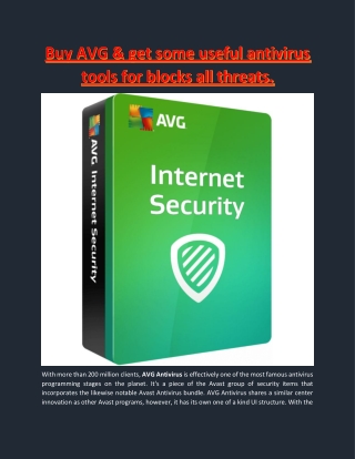 Buy AVG & ger some useful antivirus tools for blocks all threats.