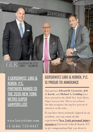 The 2020 New York Personal Injury Metro Super Lawyers