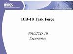 ICD-10 Task Force