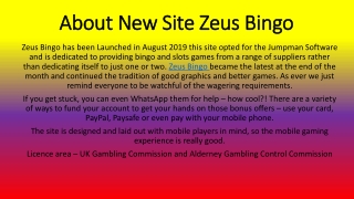 Zeus Bingo - Brand New Bingo Site to Play - Win Up to 500 Free Spins