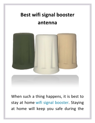 Best wifi signal booster antenna