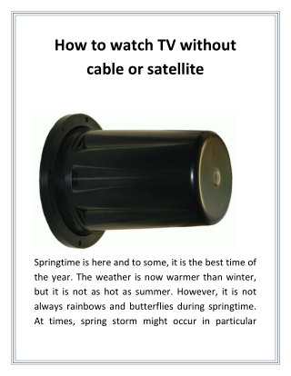 How to watch tv without cable or satellite