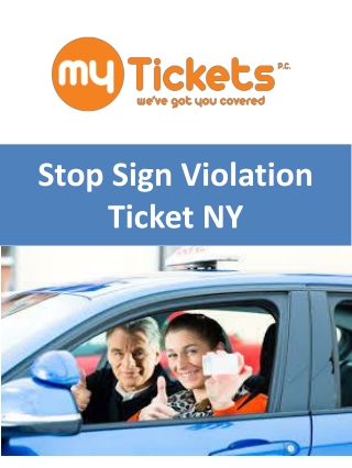 Stop Sign Violation Ticket NY