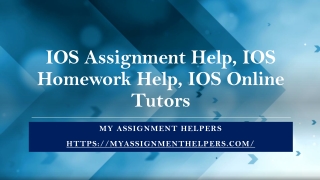 IOS Assignment Homew0rk Help