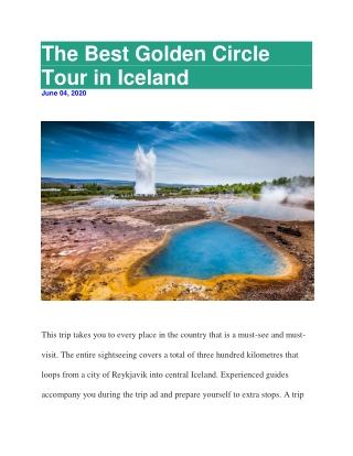 The Best Golden Circle Tour in Iceland