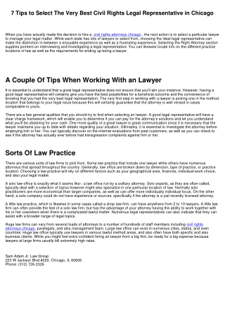 7 Tips to Choose The Best Civil Liberties Attorney in Chicago