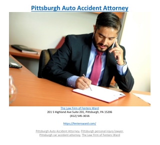 Pittsburgh Auto Accident Attorney