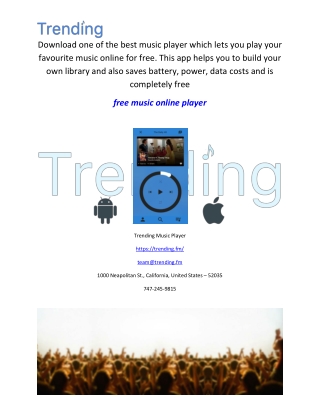 Free Music Online Player | Trending.fm