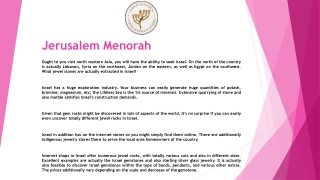 Jerusalem Menorah
