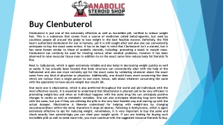 Buy Clenbuterol