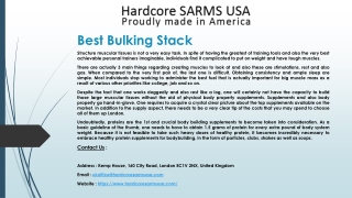 Best Bulking Stack