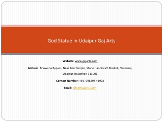 God Statue in Udaipur Gaj Arts