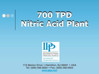 700 TPD Nitric Acid Plant