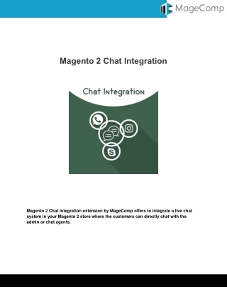 Magento 2 Chat Integration Extension