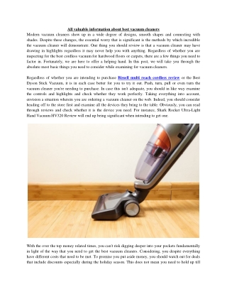 Best cordless vacuum for hardwood floors