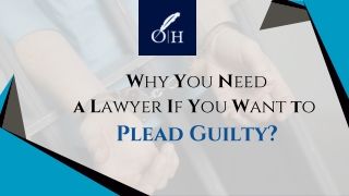 Why You Need a Lawyer If You Want to Plead Guilty?