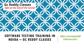 Software testing training in Noida – Gc Reddy Classes