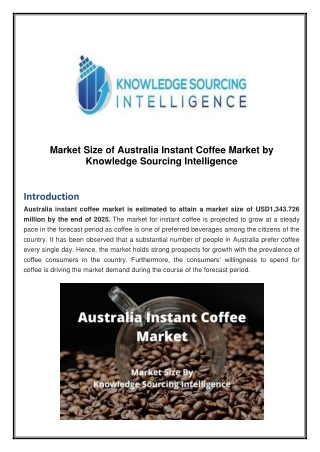 Market Size of Australia Instant Coffee Market by Knowledge Sourcing