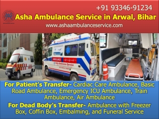 On-call 24 Hour Ambulance Service in Arwal, Bihar- Asha
