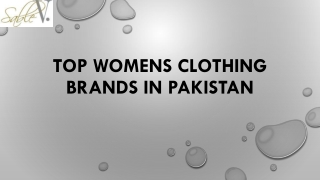 Top womens clothing brands in pakistan