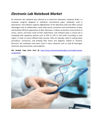 Electronic Lab Notebook Market