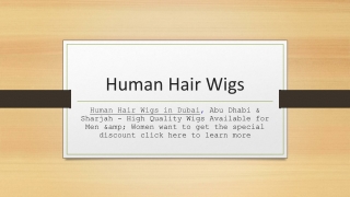 Human Hair Wigs