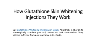 Tationil Glutathione Injection in Dubai