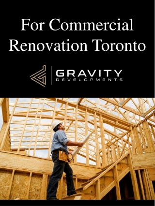 For Commercial Renovation Toronto