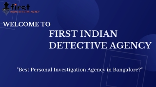 Why FIDA is the Best Personal Investigation Agency in Bangalore?