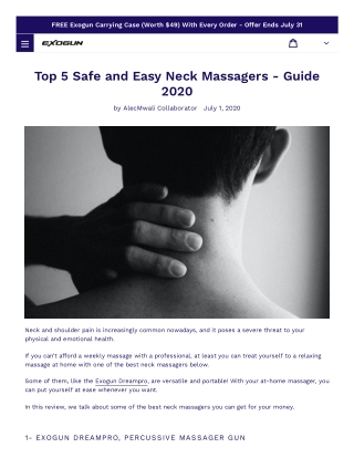 Top 5 Safe and Easy Neck Massagers - Guide 2020