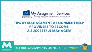 Tips By Management Assignment Help Providers To Become A Successful Manager!