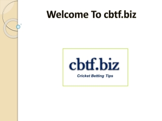 Free Cricket Betting Tips & Match Prediction - IPL Betting Tip - CBTF