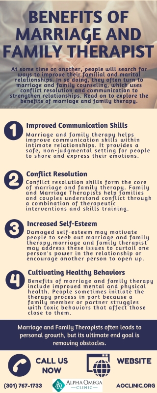 Benefits of Family and Marriage Therapists