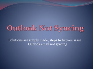 Outlook App Not Syncing