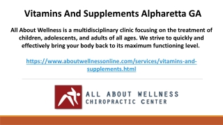 Vitamins And Supplements Alpharetta GA