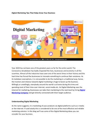 Digital Marketing Tips That Helps Grow Your #Business