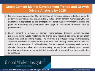 Green Cement Market 2020 - 2026 | Future Trends, Segmentation and Opportunity Assessment