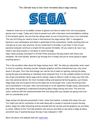 sega startup 1987