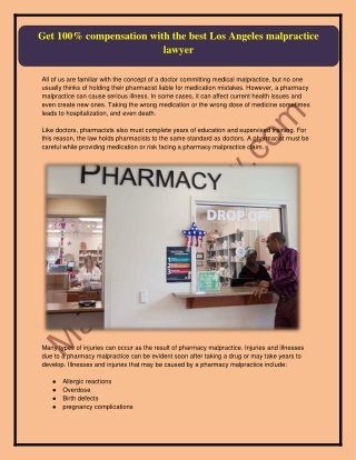 Skilled Los Angeles pharmacy malpractice attorney | Grayson & Grayson