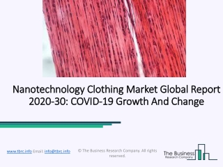 Global Nanotechnology Clothing Market Key Players- Research Forecasts To 2030