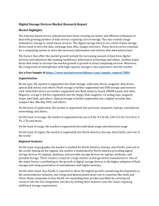 Digital Storage Devices Market Research Report