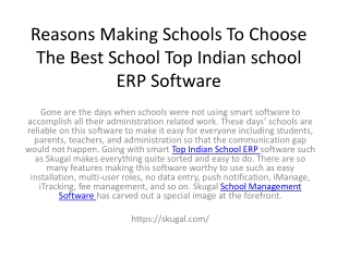 India Best school ERP Software?